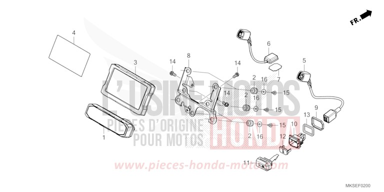 COMPTEUR de Africa Twin DARKNESS BLACK METALLIC (NH463) 2021